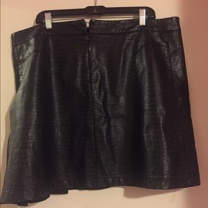Two- Face Leather Skirt
